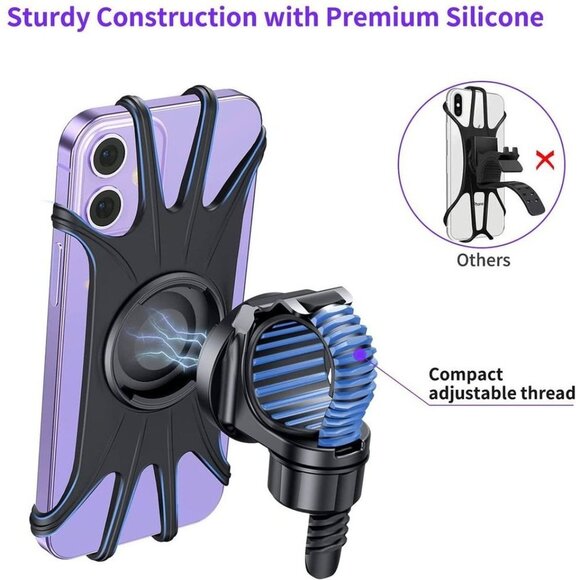 Bike Phone Mount, [Detachable] Silicone - Picture 2 of 6